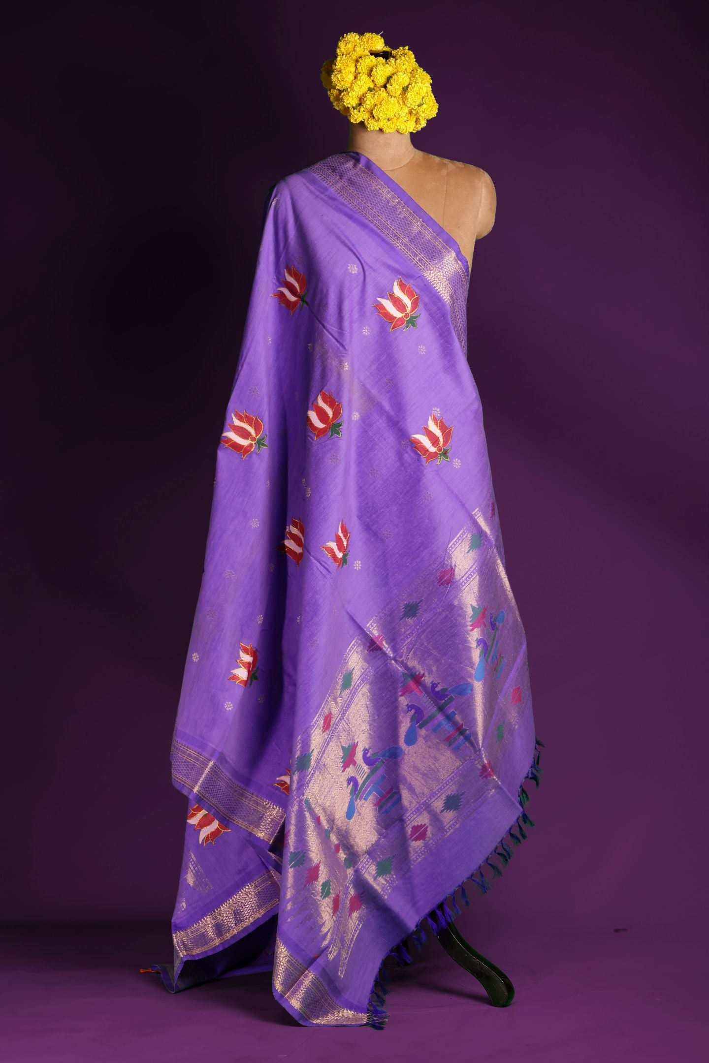 Traditional Hand Painted Dupatta