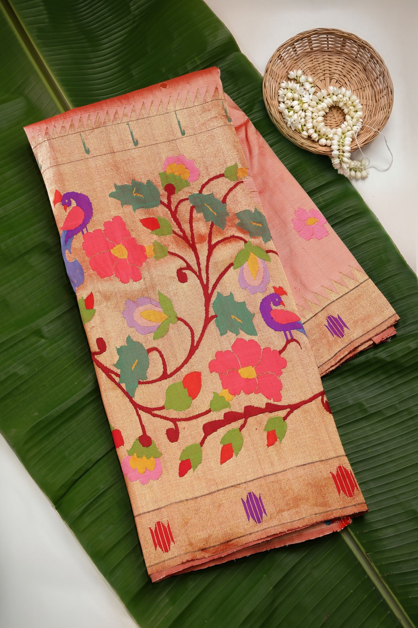Hand Woven Half All Over Paithani