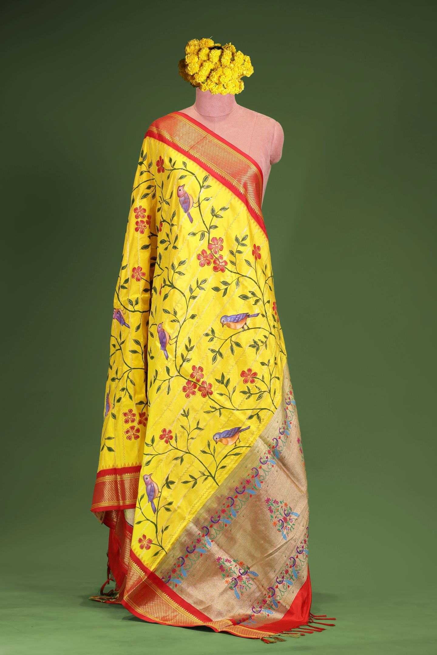 Traditional Hand Painted Dupatta