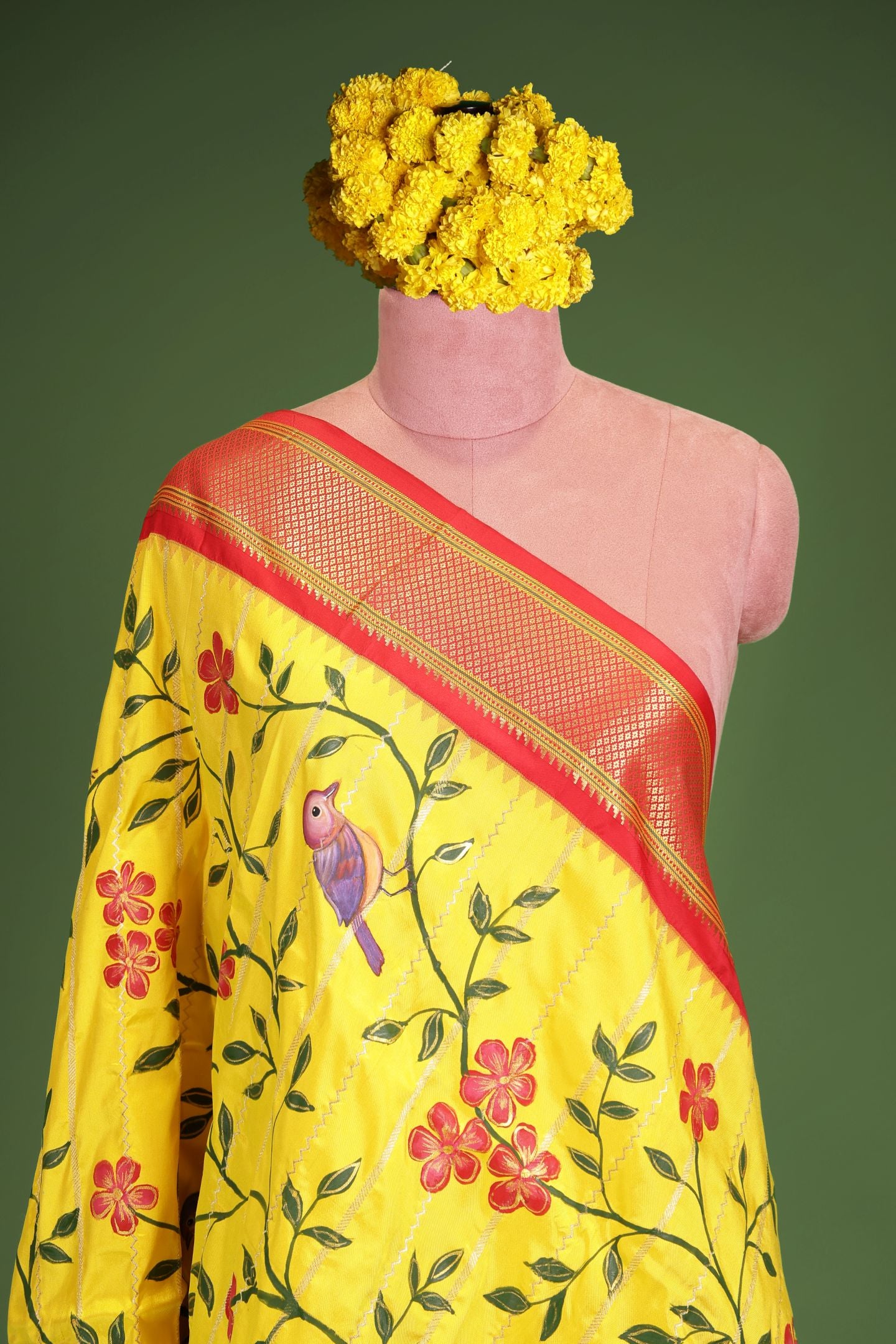 Traditional Hand Painted Dupatta